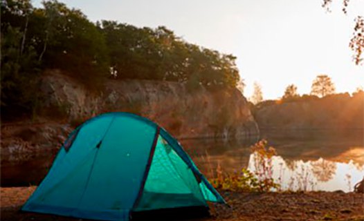 Vandring och campingtält